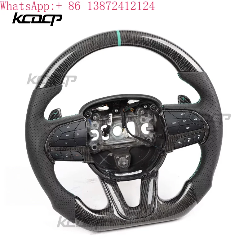

Customized Carbon Fiber Steering Wheel Fit for Dodge Charger Challenger Srt LED Steering Wheel