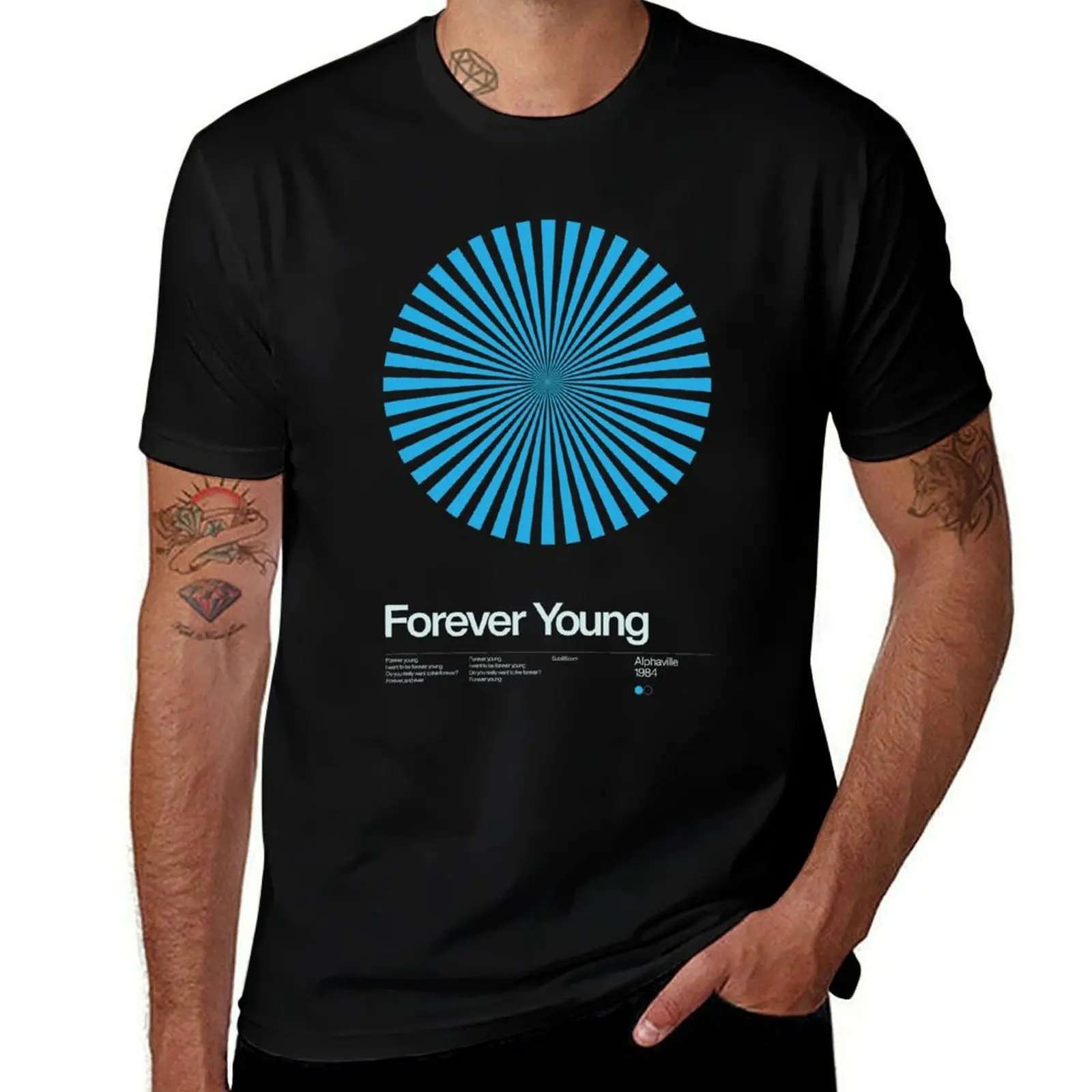 Alphaville - Forever Young - 1984 - New Wave Song Swiss Design Series T-Shirt t shirts for man slim fit T-Shirt