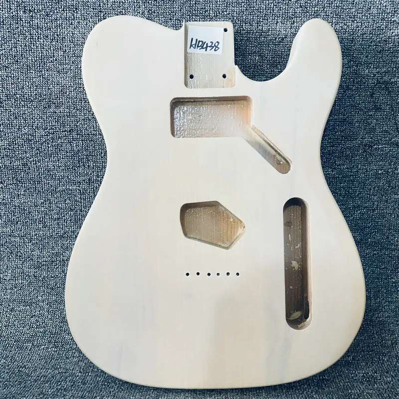 

HB438 White Color Solid ASH Wood Unfinished Tele Electric Guitar Body See Throu Standard TL Pickups for DIY Replace