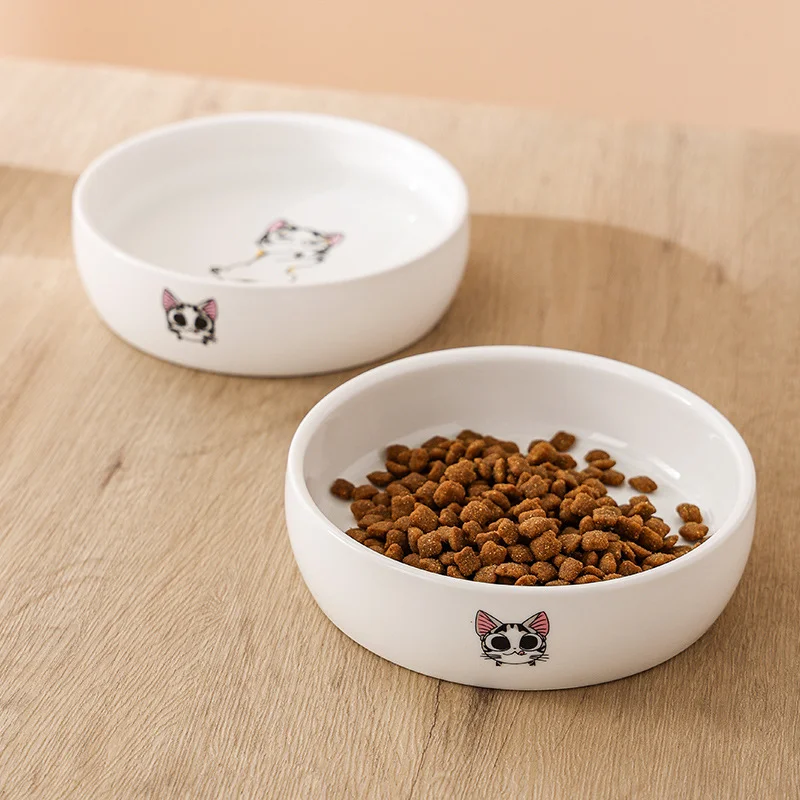 Cat accessories Pet Supplies Are Simple Ceramic Printed Cats Eat And Drink In Bowls That Are Easy To Clean And Convenient To Eat