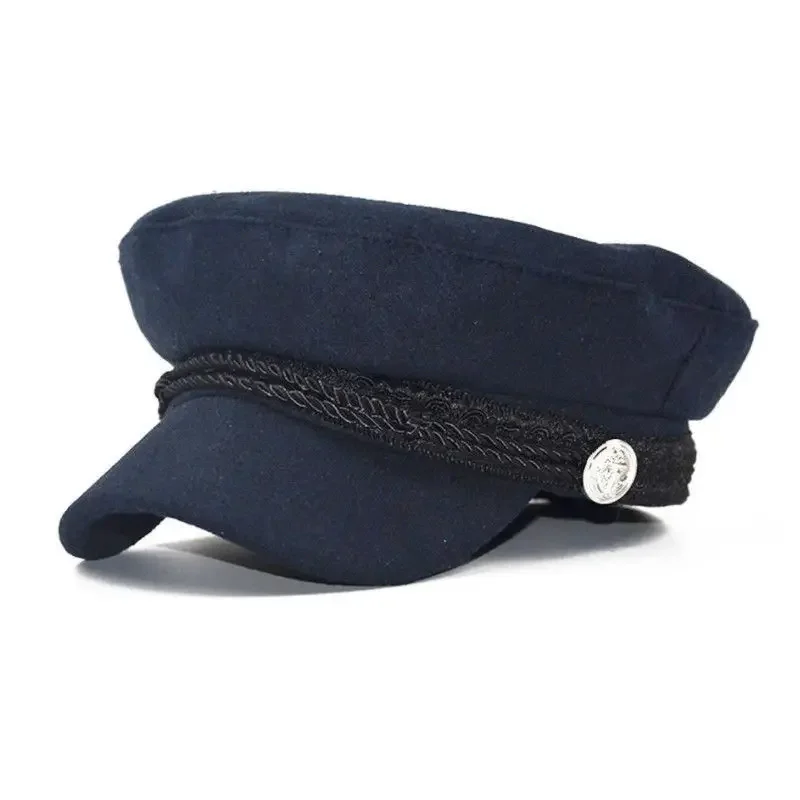 Fashion Men Women Autumn Winter Fashion Berets Caps Greek Fisherman Sailor Cap Fiddler Hat Peaked Cap Berets Elastic Band