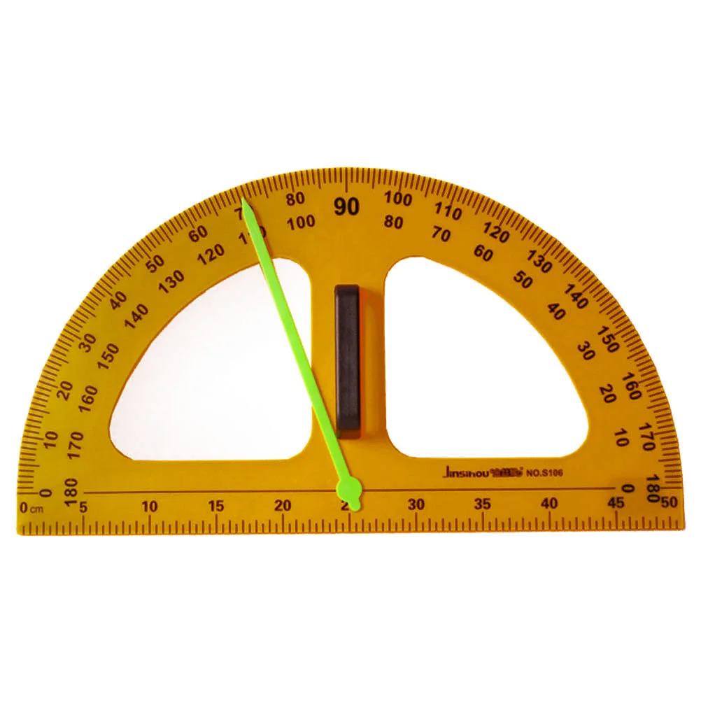 Teacher Protractor Drafting Tool Centimeter Ruler Orange Portable Measuring Work