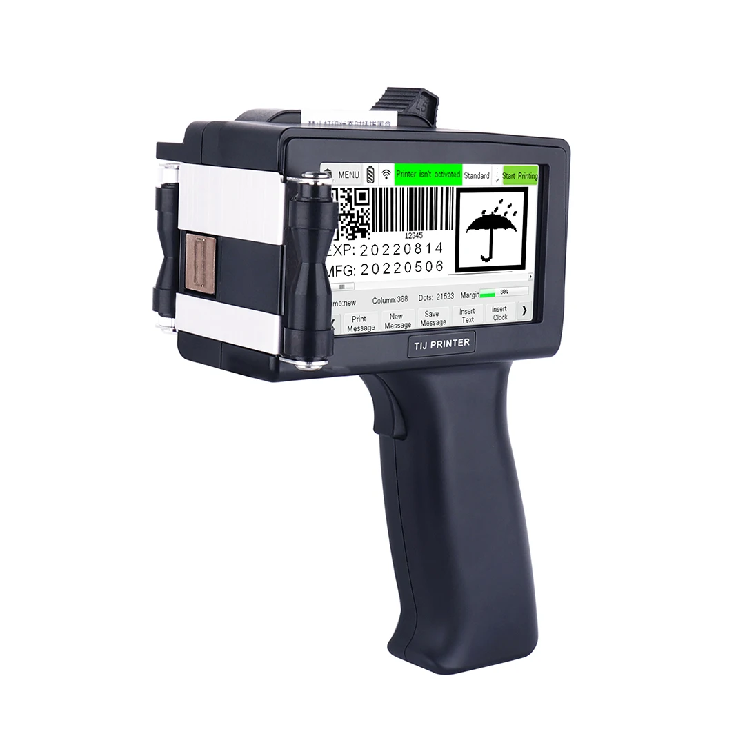 

Portable G50 Handheld Barcode Batch Coding Machine OEM TIJ Expiry Date Printing Qr Code Inkjet Printer Gun WiFi Connection