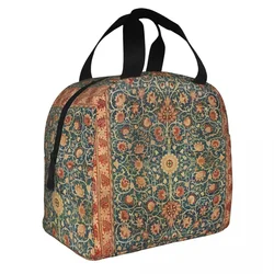 Holland Park William Morris Insulated Lunch Bags Floral Pattern Bohemian Flower Lunch Container Thermal Bag Lunch Box Tote