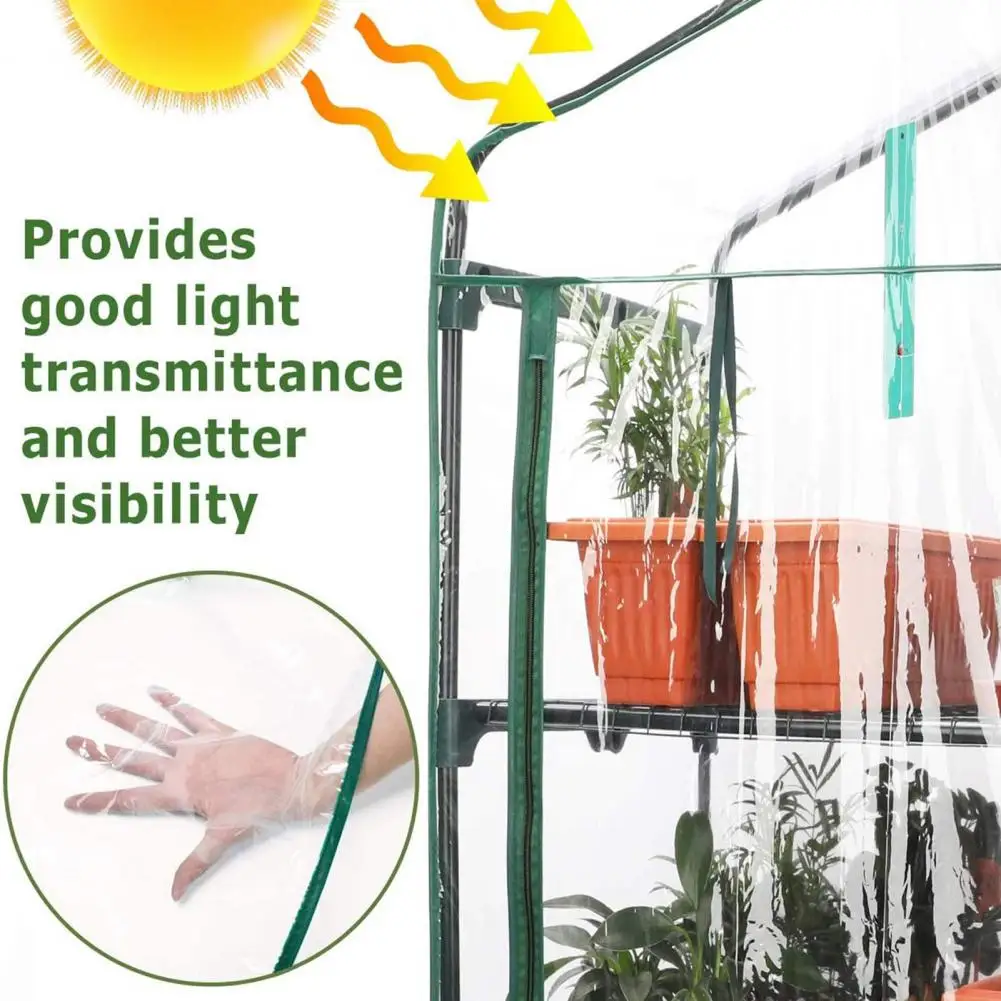 Pvc Greenhouse Cover Transparent Greenhouse Cover Optimal Sunlight Greenhouse Film Pvc Cover for Plant Growth with Zipper Door