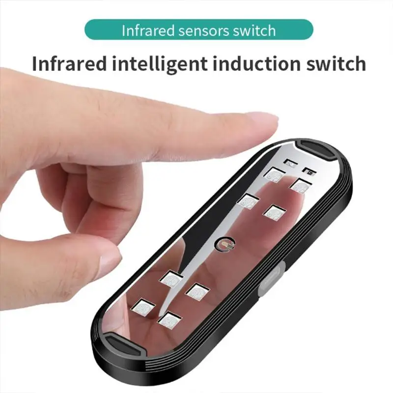 2PCS Set Car Door LED Flashing Light Wireless USB Rechargeable ABS Anti-collision Warning Lamp for Car Door Decoration