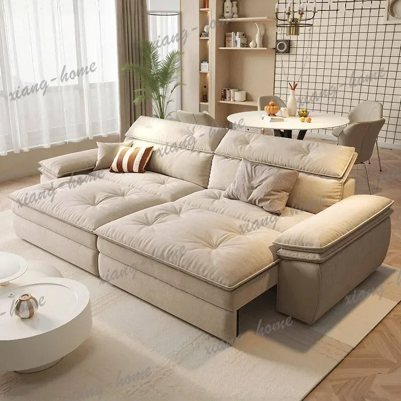 LSMinimalist Design Living Room Sofas Europe Double Cushion Luxury Sofa Elegant Armrest Articulos Para El Hogar Home Furniture