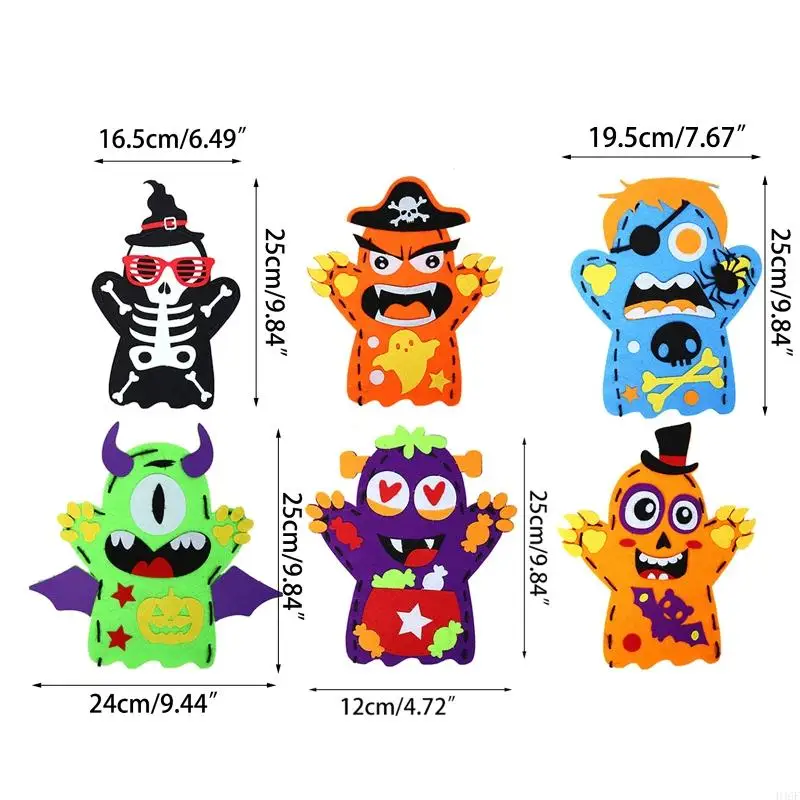 for Creative Halloween Hand Puppet DIY Handcrafts Kindergarten Handmade Materials for Toddlers Children Art & Crafts