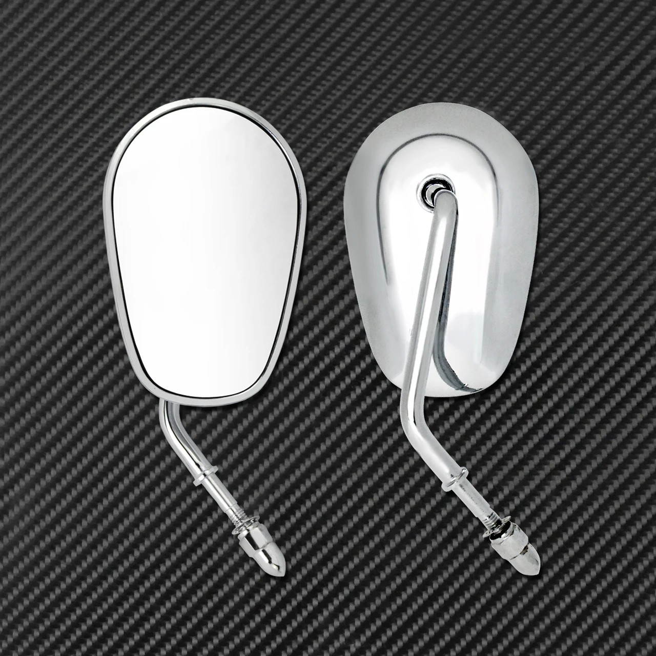 Motorcycle Rear View Side Mirror Chrome For Harley Touring Road King Softail Dyna Sportster XL 883 48 Street Bob Chopper Custom