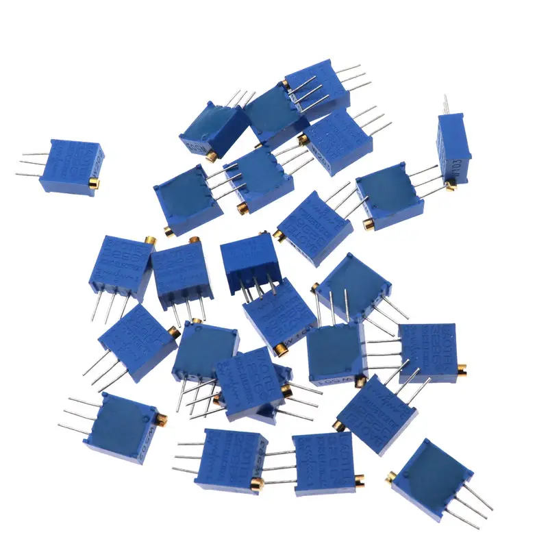 26 Buah/Set Kit Potensiometer 3296W 100R 200R 500R 1K 2K 5K 10K 20K 50K 100K 200K 500K 1M Set Resistor Variabel 13 Nilai X 2 Buah