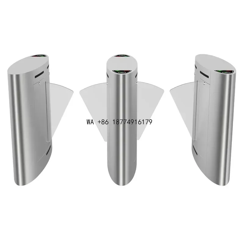 wmwmnu Automatic Anti-tailgating Security Entrance QR Code Face Recognition Flap Barrier Gate Access Control System