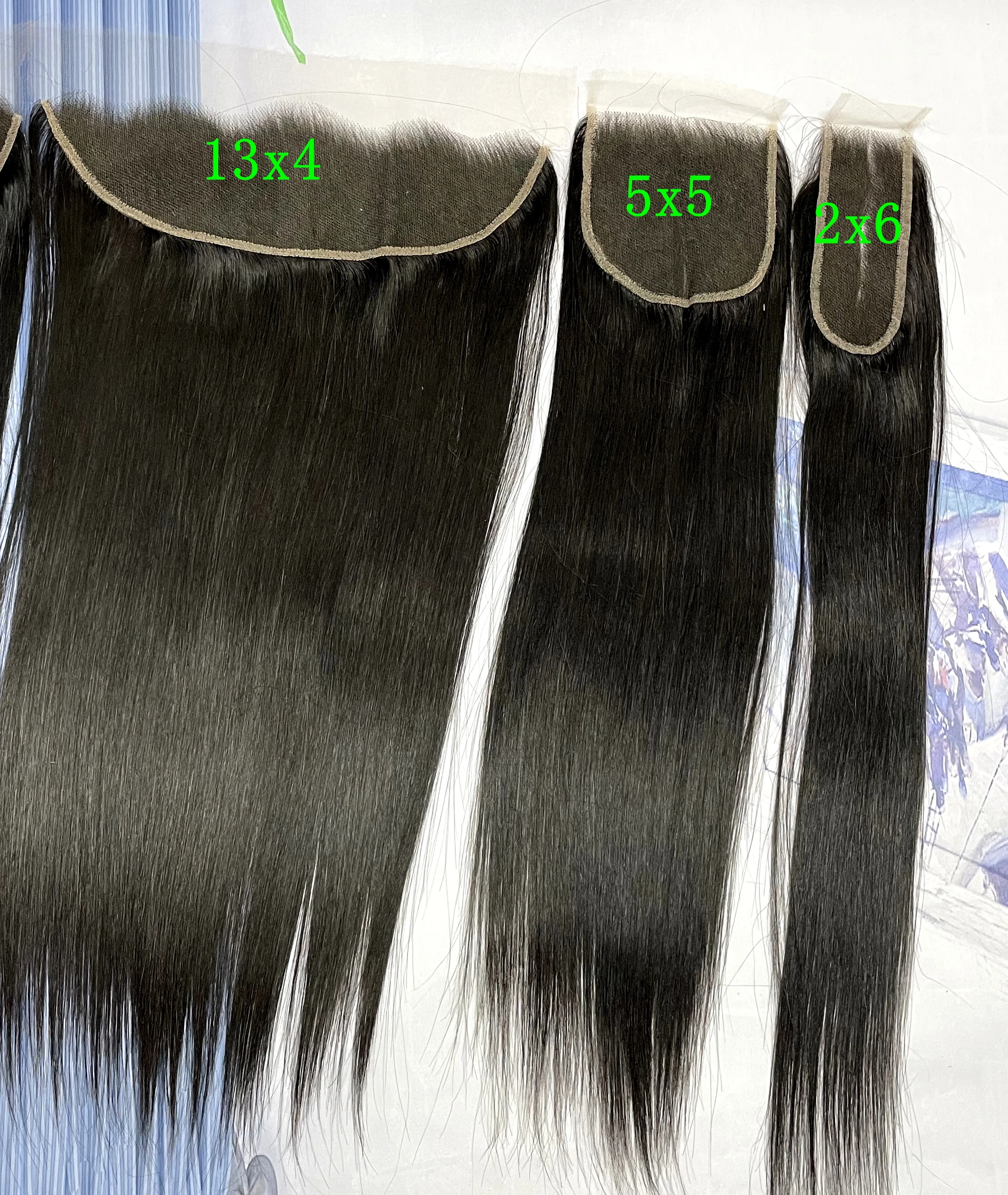 3/4+1 Natural Double Drawn Vietnamese Bone Straight Bundles with 13x4 HD Frontal Human Hair Bundles with 2x6/5x5 Lace Closure