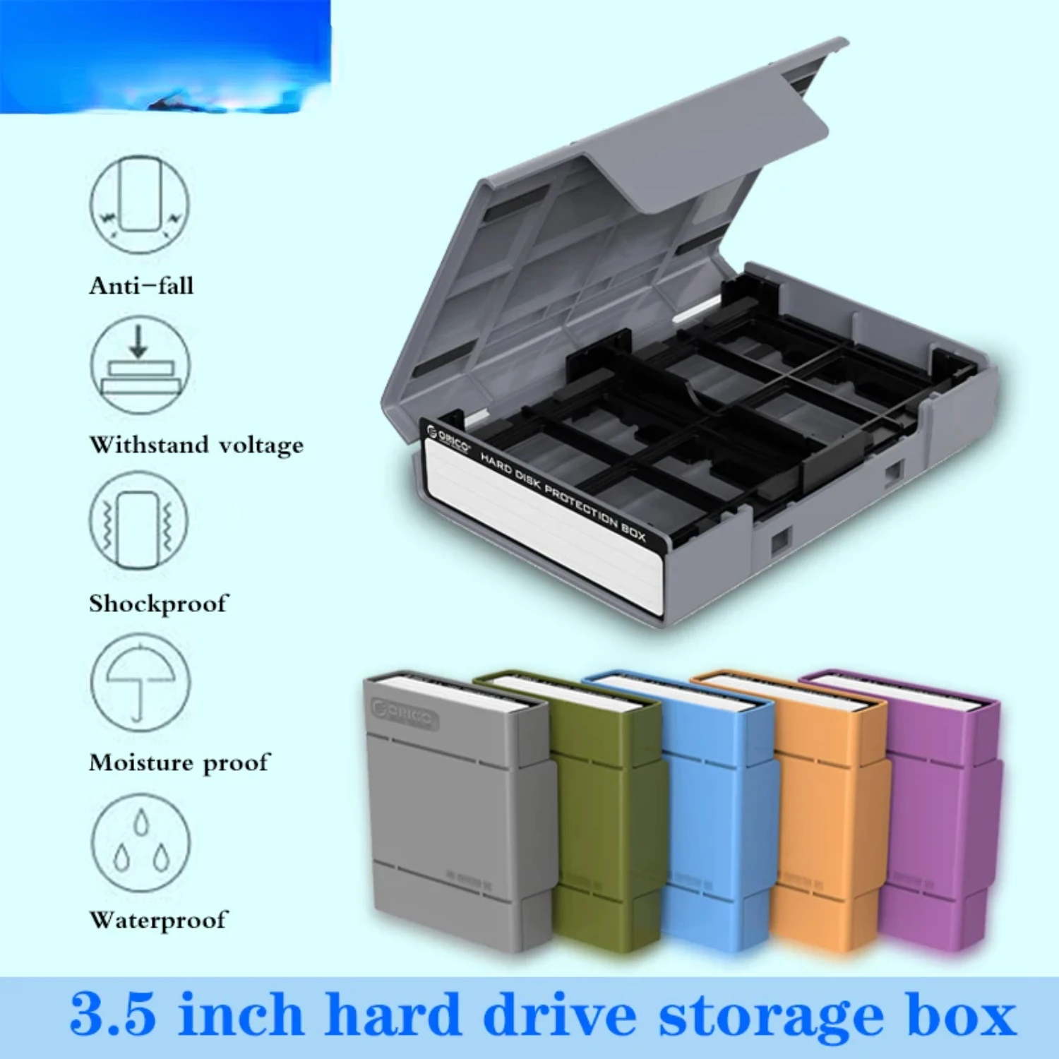 SSD M.2 Protect Case Hard Case Box with Label  2.5/3.5 inch Hard Drive Disk SSD HDD Case Water-proof  Box(PHP25)