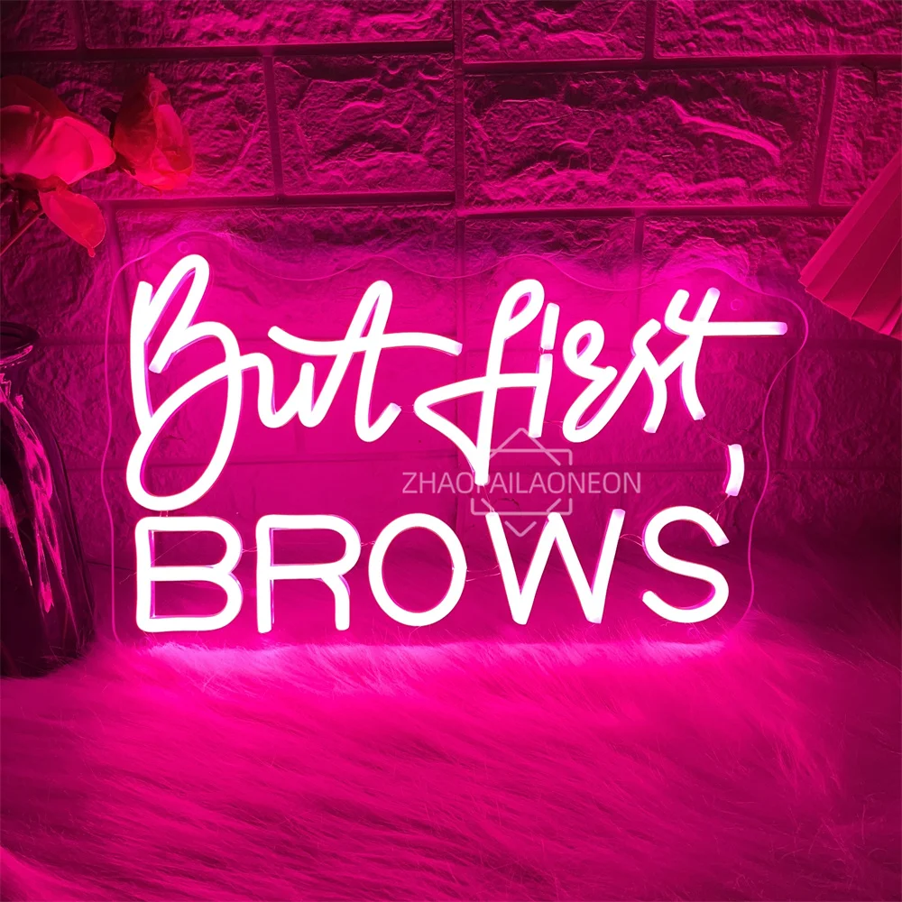 But first brow's Neon Led Sign Brow Room Beauty Solon Wall Room Decor LED Neon Sign Lights Lash Shop Decoration Business Lights