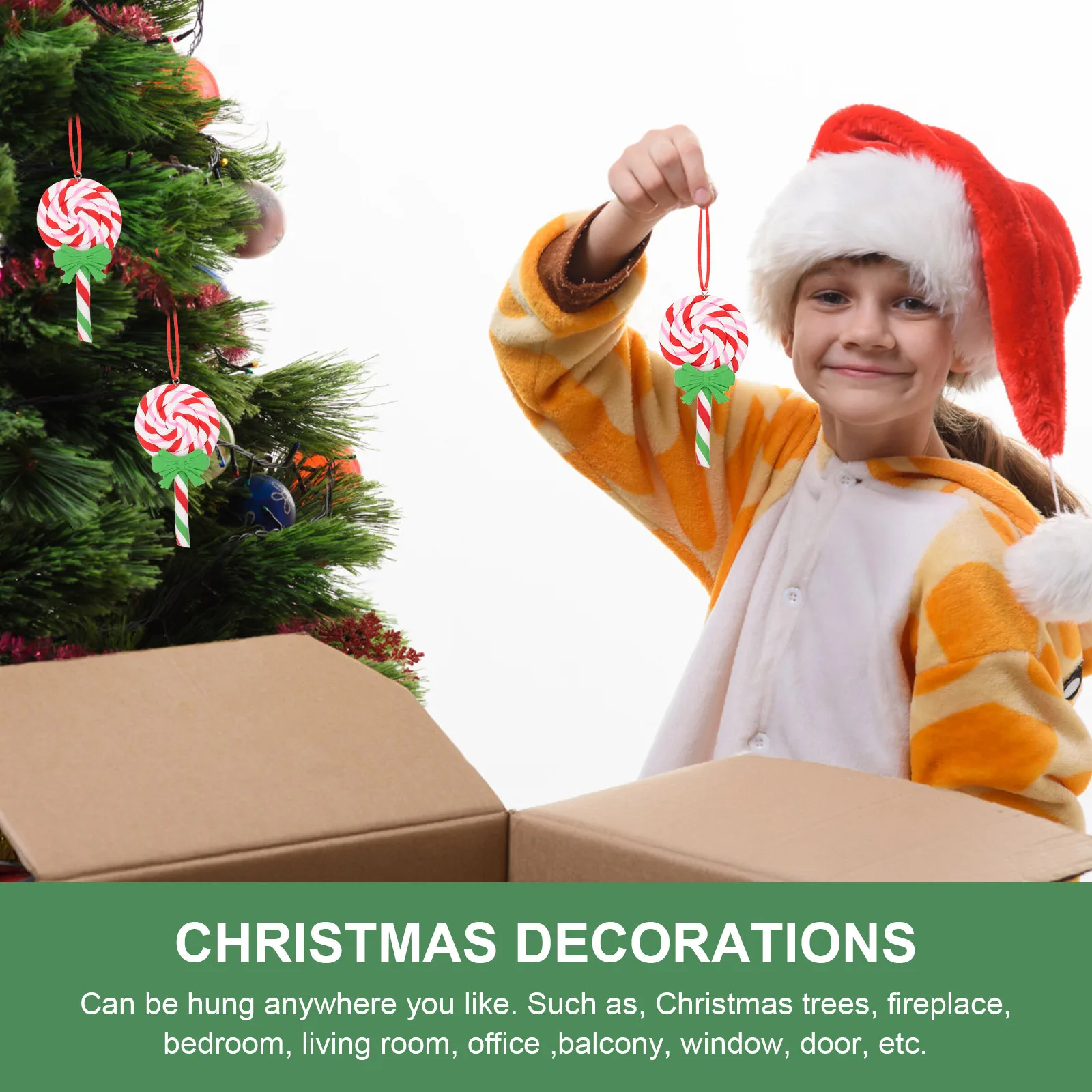 

Sweets Candy Ornaments Lovely Cane Desktop Ornament Creative Appearance Perfect Addition to Your Christmas Party