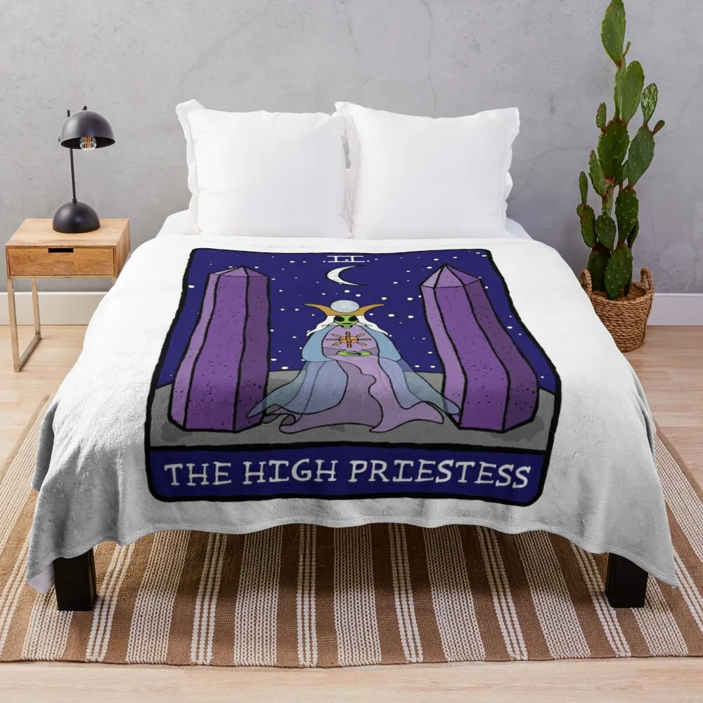 

The High Priestess - II Throw Blanket bed plaid Tourist Blankets