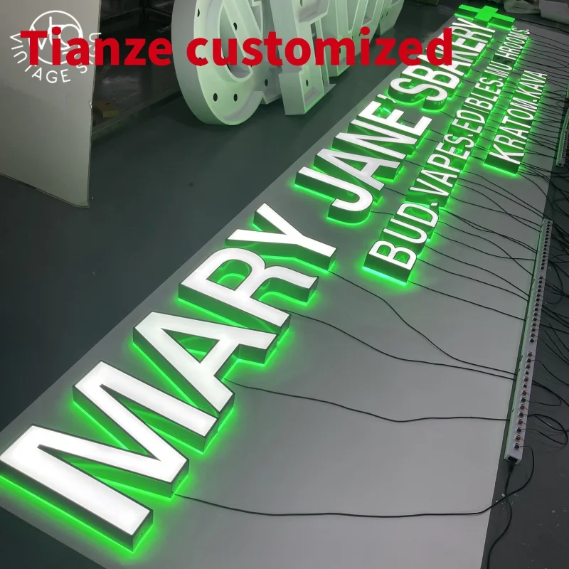 

(customized)LOGO Shop Signage Led Signs Outdoor Advertising Front Lit Illuminated Channel Letter Sign With High Quality