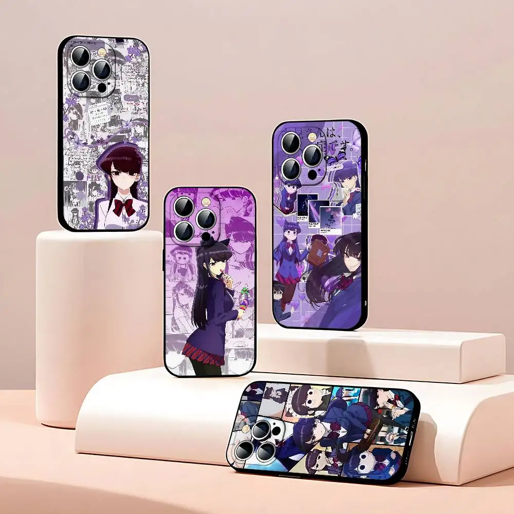 

Anime Komi Can't Communicate Slim Black Phone Case Perfect Fit For IPhone 17,16,15,14,13,11 Pro Max,Plus,X,Xr,Xs Max,13Mini
