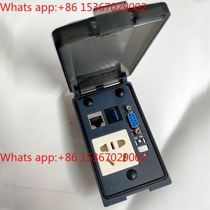 Protective socket communication panel box H410-4/1/2/5 five-hole power supply fireproof 4-in-1