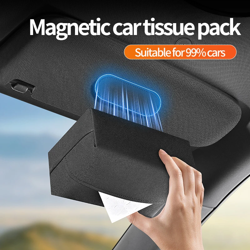 Magnetische Auto-Taschentuchbox 2026 Neue Hochwertige Auto-Innenausstattung Schubladenbox Dach-Taschentuchaufbewahrung Auto-Taschentuchbeutel