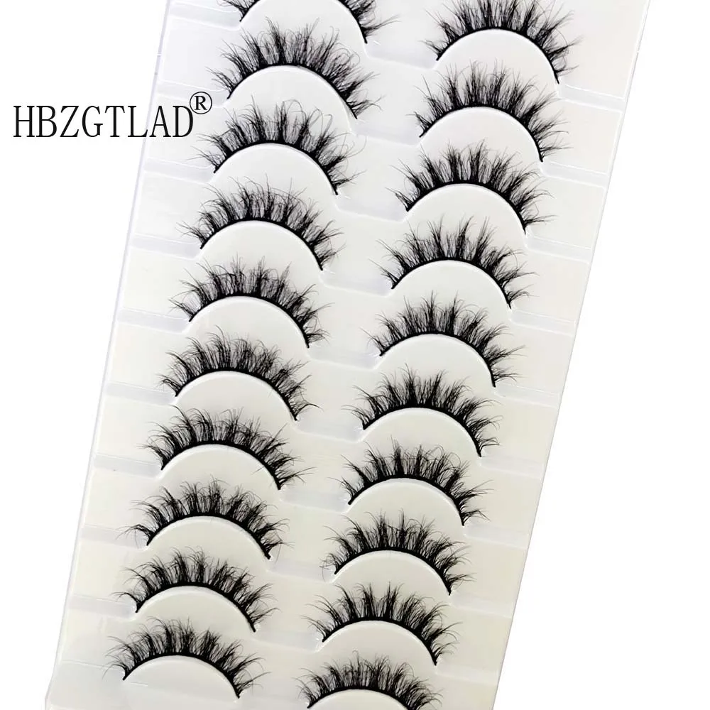 NEW 10-22mm False Eyelashes 10 pairs Eyelashes 8D Mink Lashes Faux Mink Fluffy Lash Soft Full Thick Wispy Eyelashes Extension