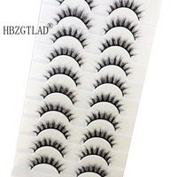 NEW 10-22mm False Eyelashes 10 pairs Eyelashes 8D Mink Lashes Faux Mink Fluffy Lash Soft Full Thick Wispy Eyelashes Extension