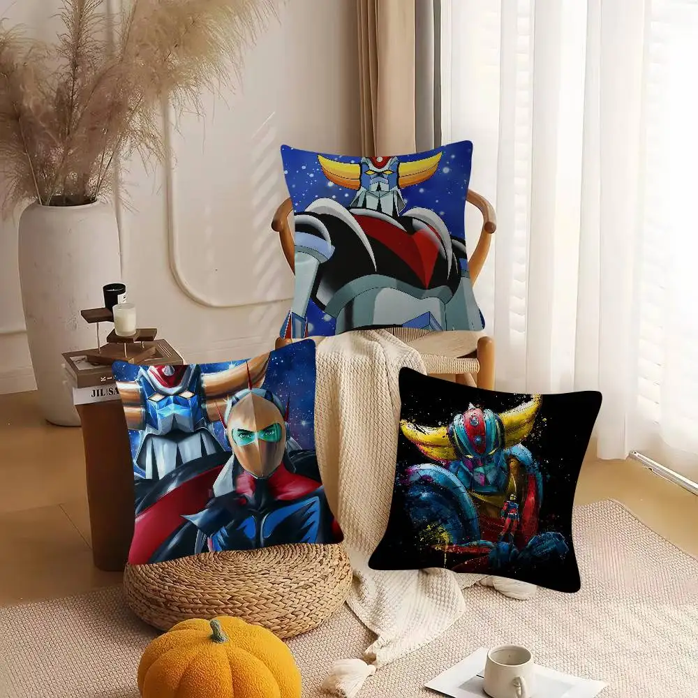 Anime Goldorak Soft Comfortable Pillow Case Cartoon For Sofa Living Cat Room Home Office Retro Decor Protective Cover