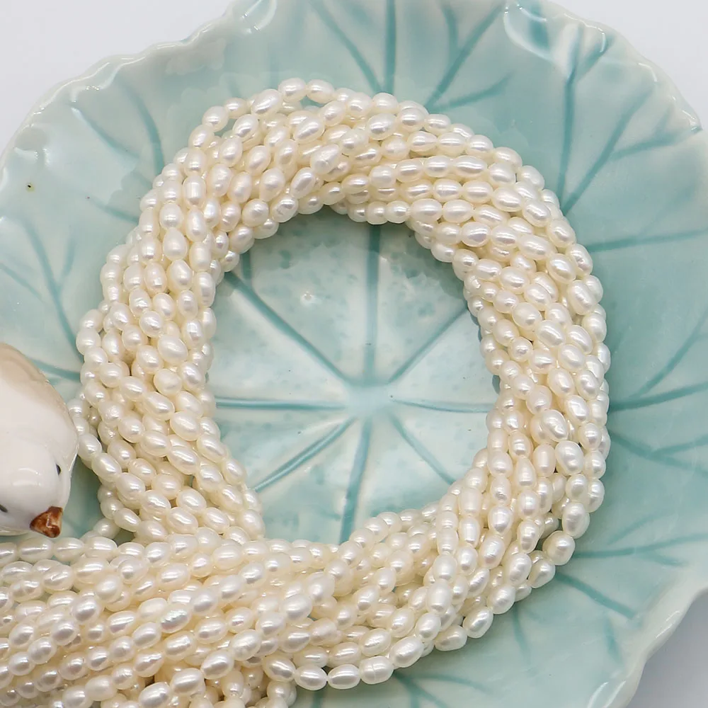 

Высококачественные натуральные пресноводные жемчужины-рис, 3-4 мм, без нити, для женских ожерелий, браслетов, аксессуаров ручной работы