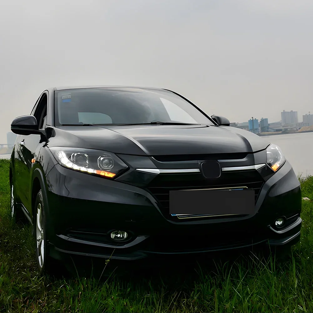المصابيح الأمامية للسيارات لهوندا Vezel Hr-V Xr-V 2014-2018 مجموعة المصابيح الأمامية للسيارة ترقية LED المزدوج العارض عدسة أداة الملحقات