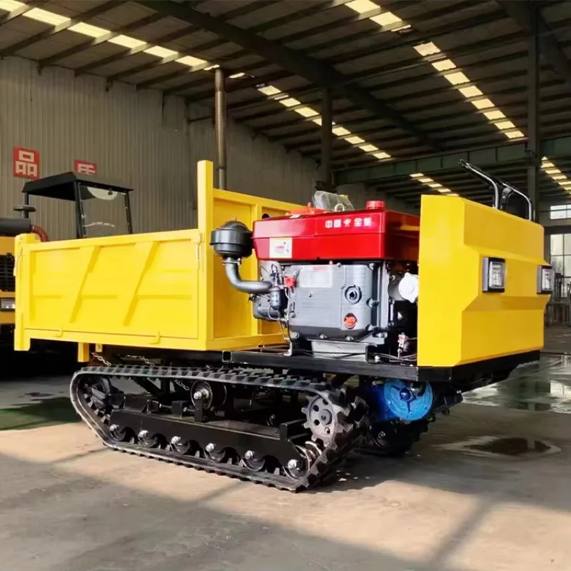 Factory Direct Wholesale Electric Start Rubber Track Tracked Carrier For Construction Site Hauling To Prevent Ground Damage