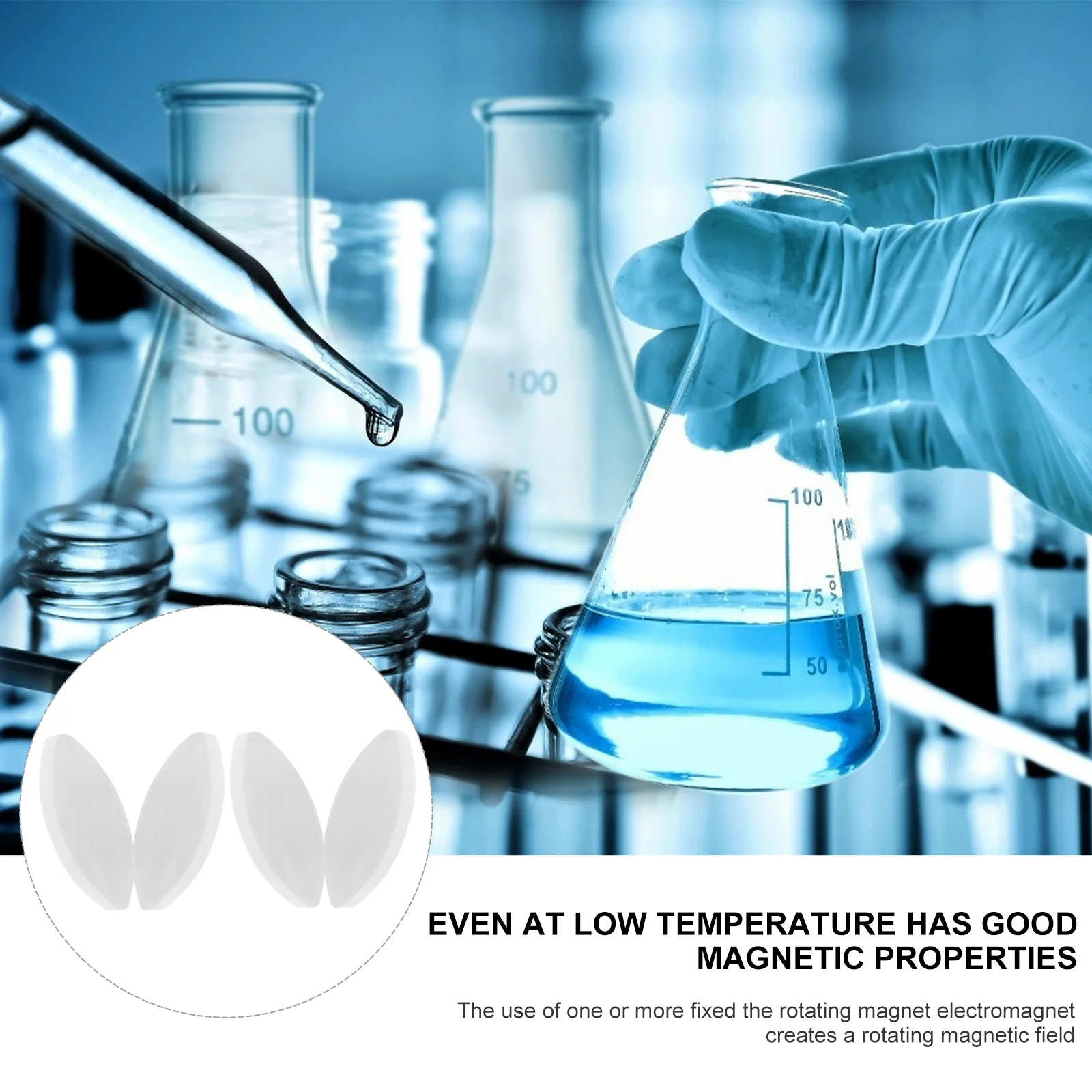 Misturador magnético barra de agitação ímãs acessórios de laboratório agitador eletromagnético branco ptfe