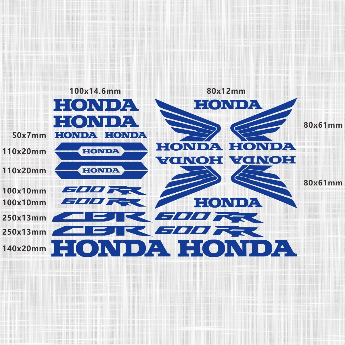 Voor Honda CBR600RR Stickers Logo Motor Tank Helm Decals Waterdicht