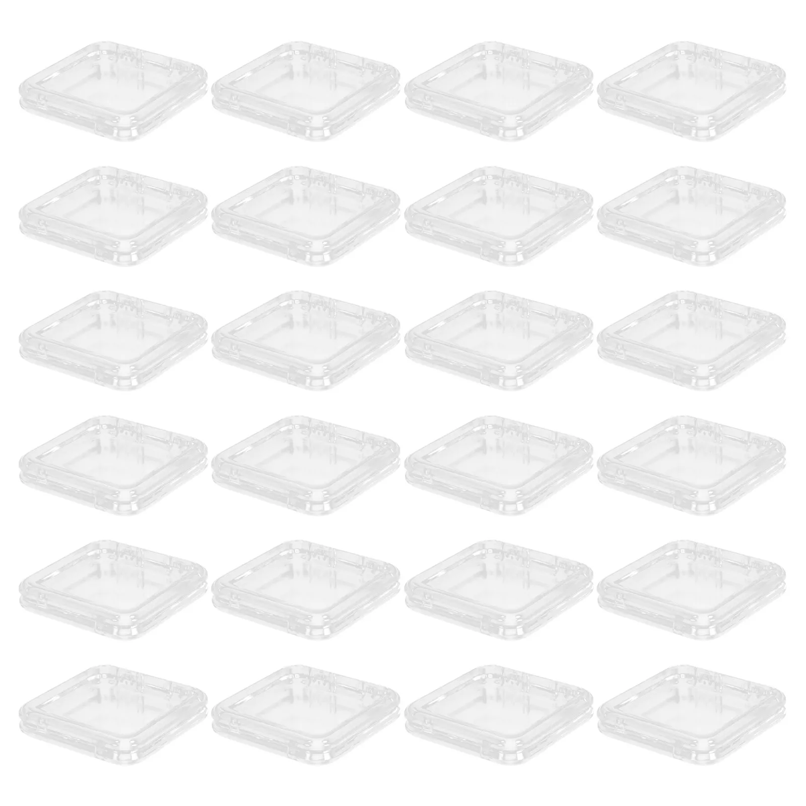 24 pezzi portagioie trasparente organizer per unghie portatile custodia trasparente per accessori aziendali da salone portagioie trasparente