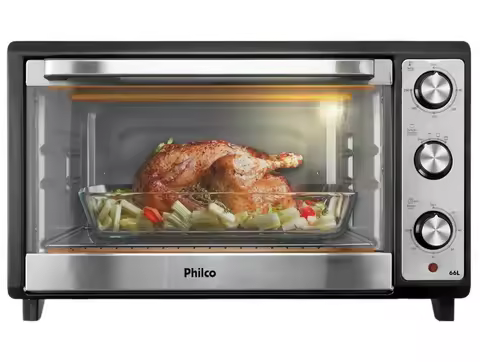 Forno Elétrico de Bancada Philco Multifuncional Grill 66L Preto PFE66 - 110V