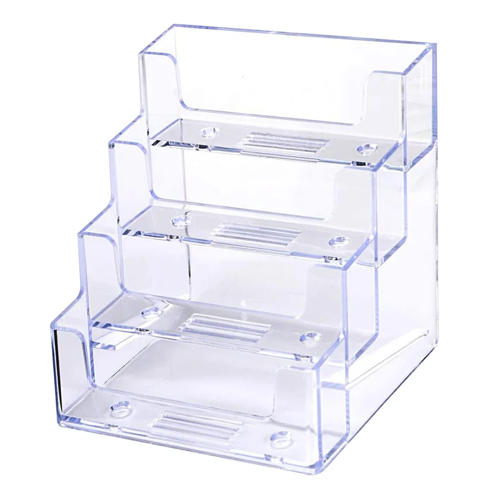 

1Pcs Transparent Business Cards Storage Box Desktop Name Card Holder Professional Office Supplies Organizer Large Capacity