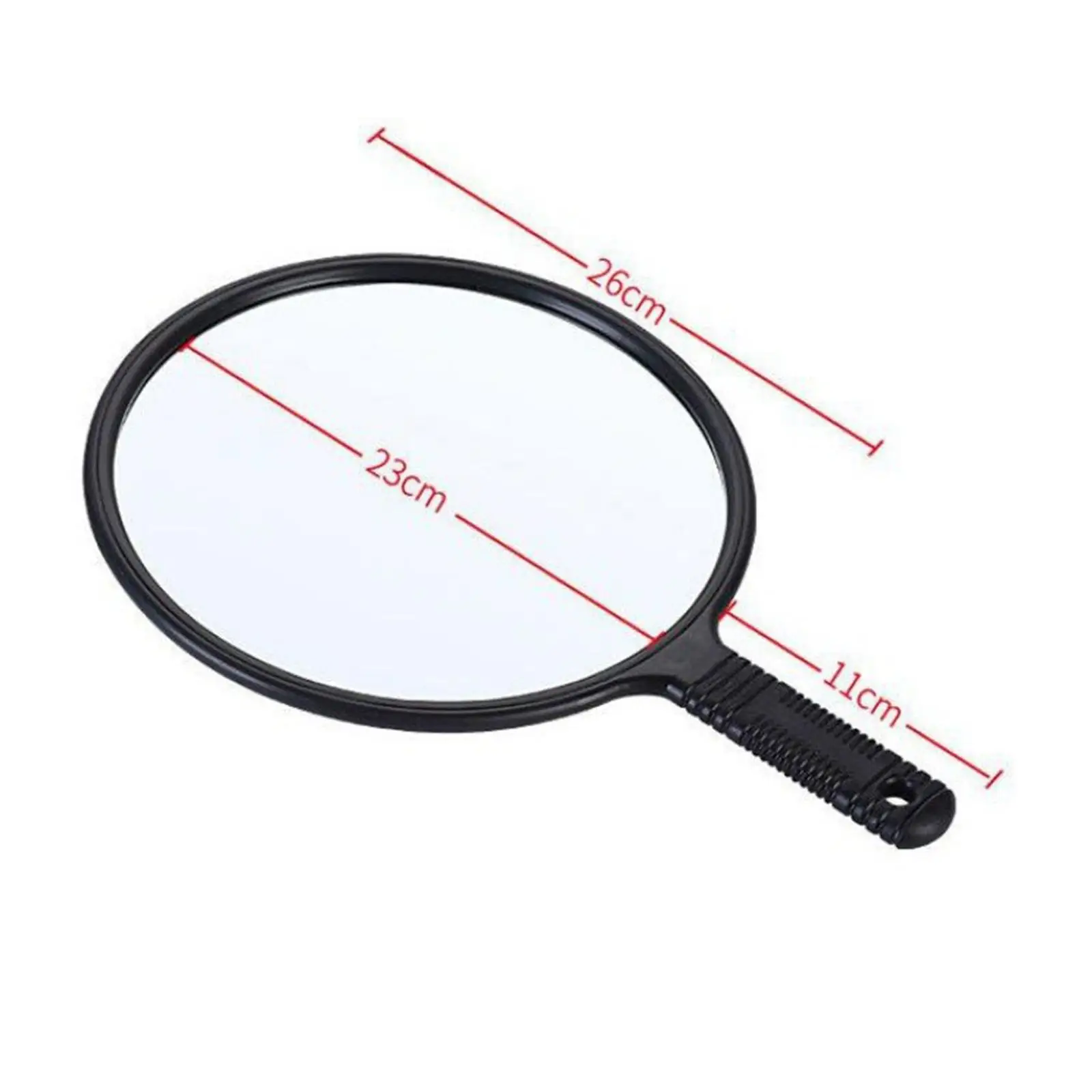 Large Hand Mirror with Handle Portable Round Handheld Mirror Makeup Mirror for Hair Cutting Hair Stylist Professional Salon