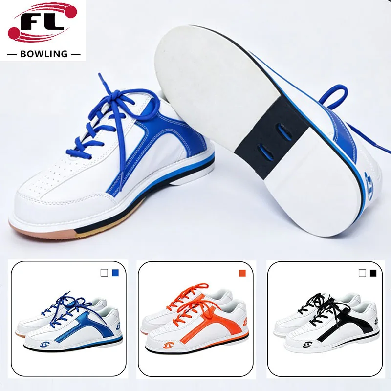 Unisex Professional Bowling Shoes Women Men Anti-slip Sole Trainers Breathable Lace-up Sneakers for Bowling Court Competition