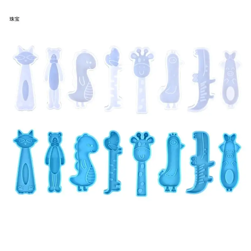 

X5QE Various Animal Hair Pin Mold Silicone Epoxy Barrette Mold Crystal Mould