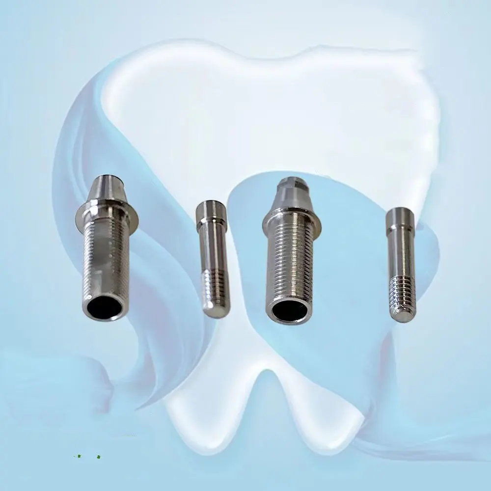 Titanium Temporary abutment with Inner Screw Ti straight abument compatible with Dentium superline D4.5 Hex and non-hex