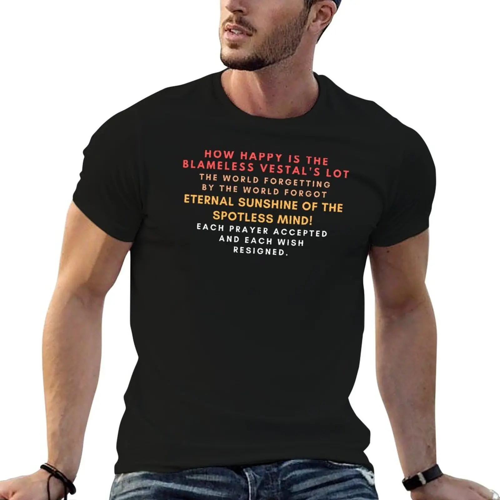 T-shirt Eternal Sunshine of the Spotless Mind Poem, Eloise et Abelard, haut à manches courtes avec motif graphique élégant