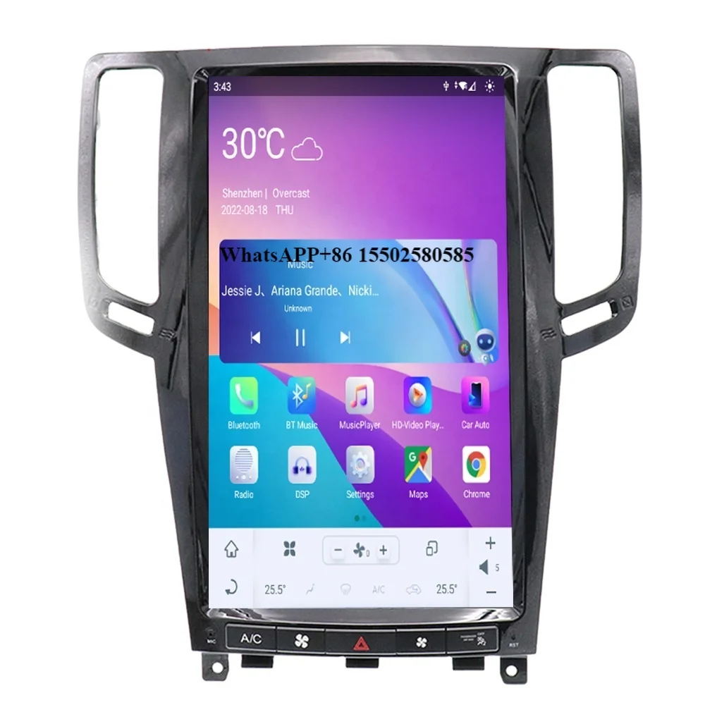 

13.6 Inch Android Car Radio for Infiniti G37 G35 G25 G37S 2007-2013 Style Car Multimedia Player Wireless Carplay 4G