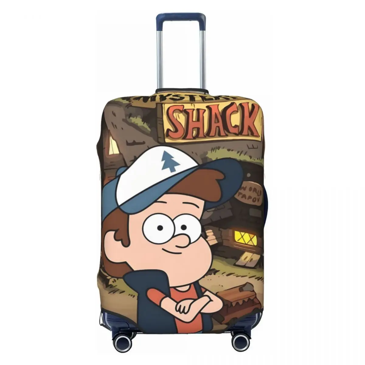 

Custom Fasionable Film Gravity Falls Travel Luggage Cover Dust Proof Classical Printing Suitcase Cover Protector Fit 18-32 Inch