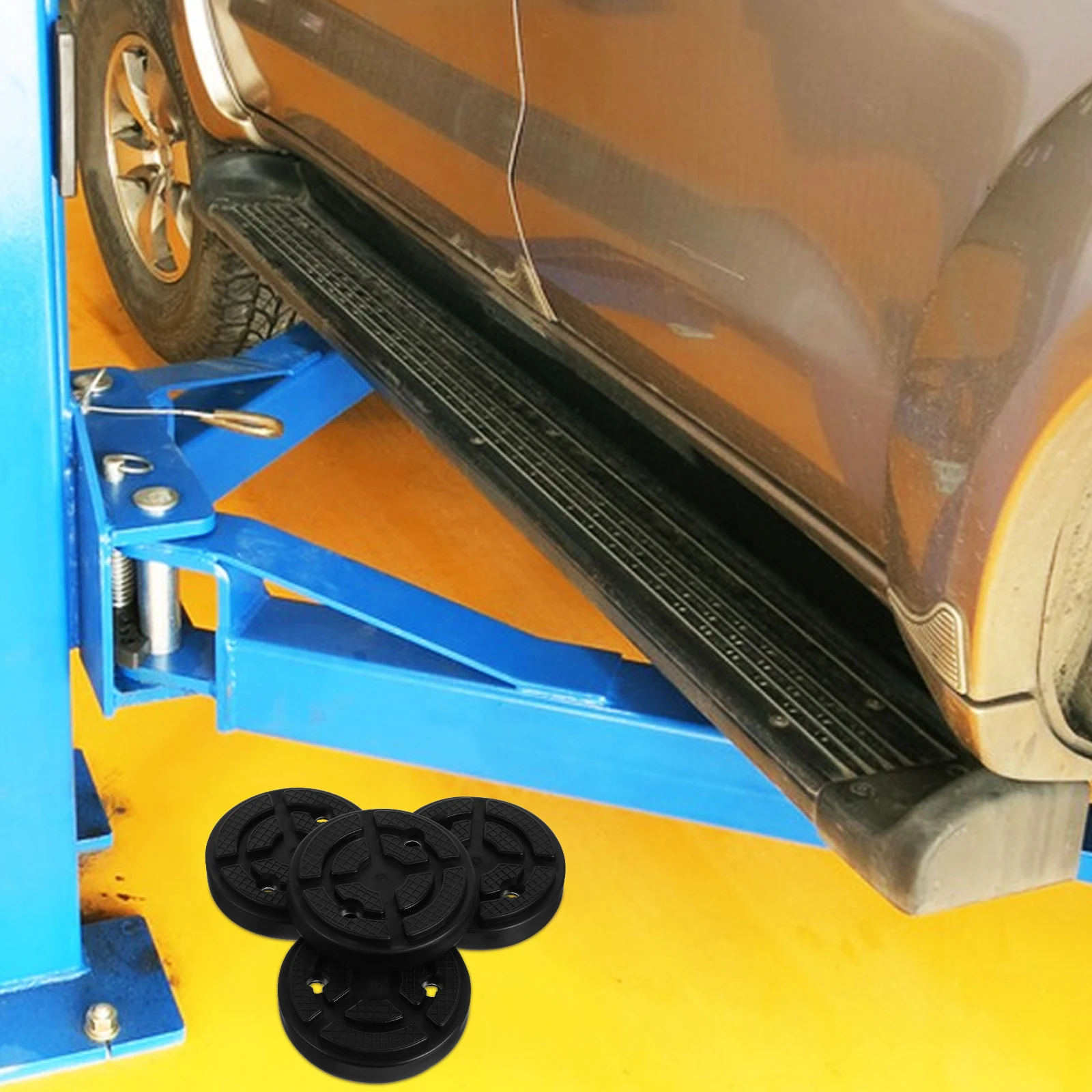 

4Pcs Durable Rubber Jack Pads Two-Post Car Lift Pads Protective Cushion Vehicle Maintenance Lift Accessories Car Jack Support