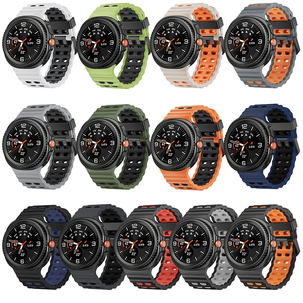 Correa de silicona suave para Samsung Galaxy Watch 8, pulsera clásica de 46mm, correa para reloj 8, 40mm, 44mm, accesorios de pulsera