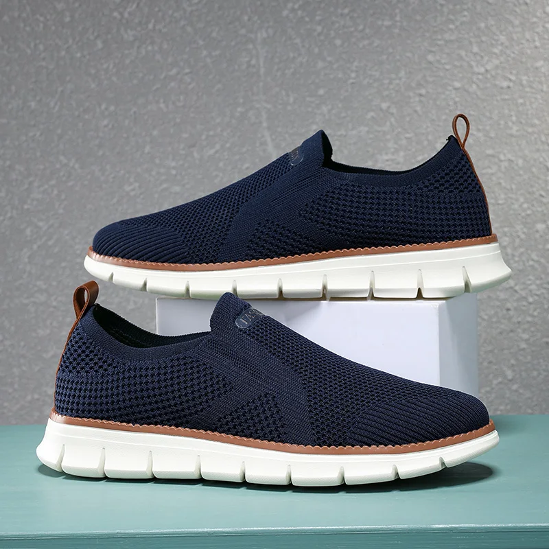 

Мужские кроссовки в британском стиле, осенние дышащие спортивные туфли, сетчатые кроссовки, удобные повседневные кроссовки для бега, новые трендовые модели.