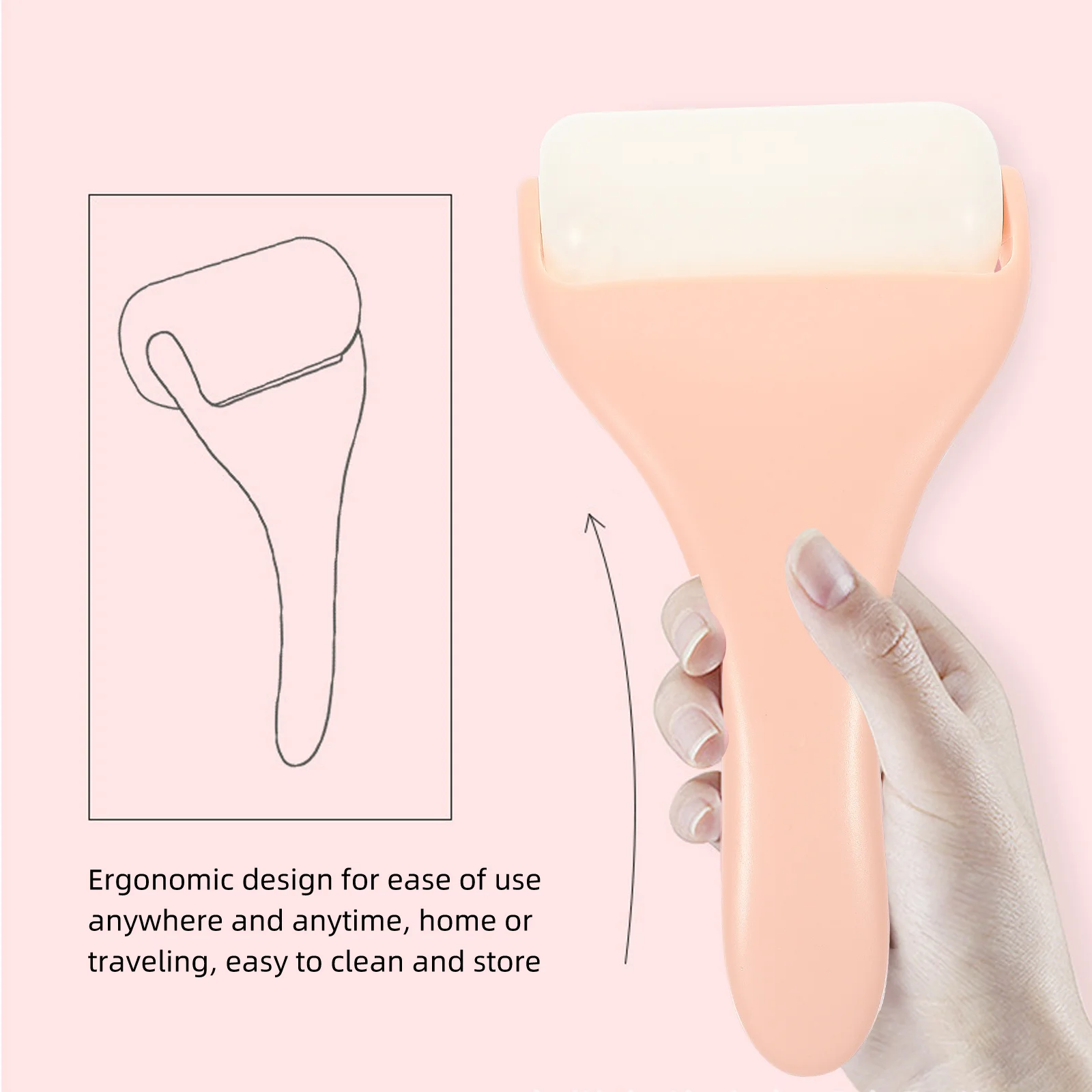 フェイシャルマッサージローラー ポータブル 顔用 しわ防止 スキンケアツール 滑らかな表面 傷なし 簡単操作 労力不要