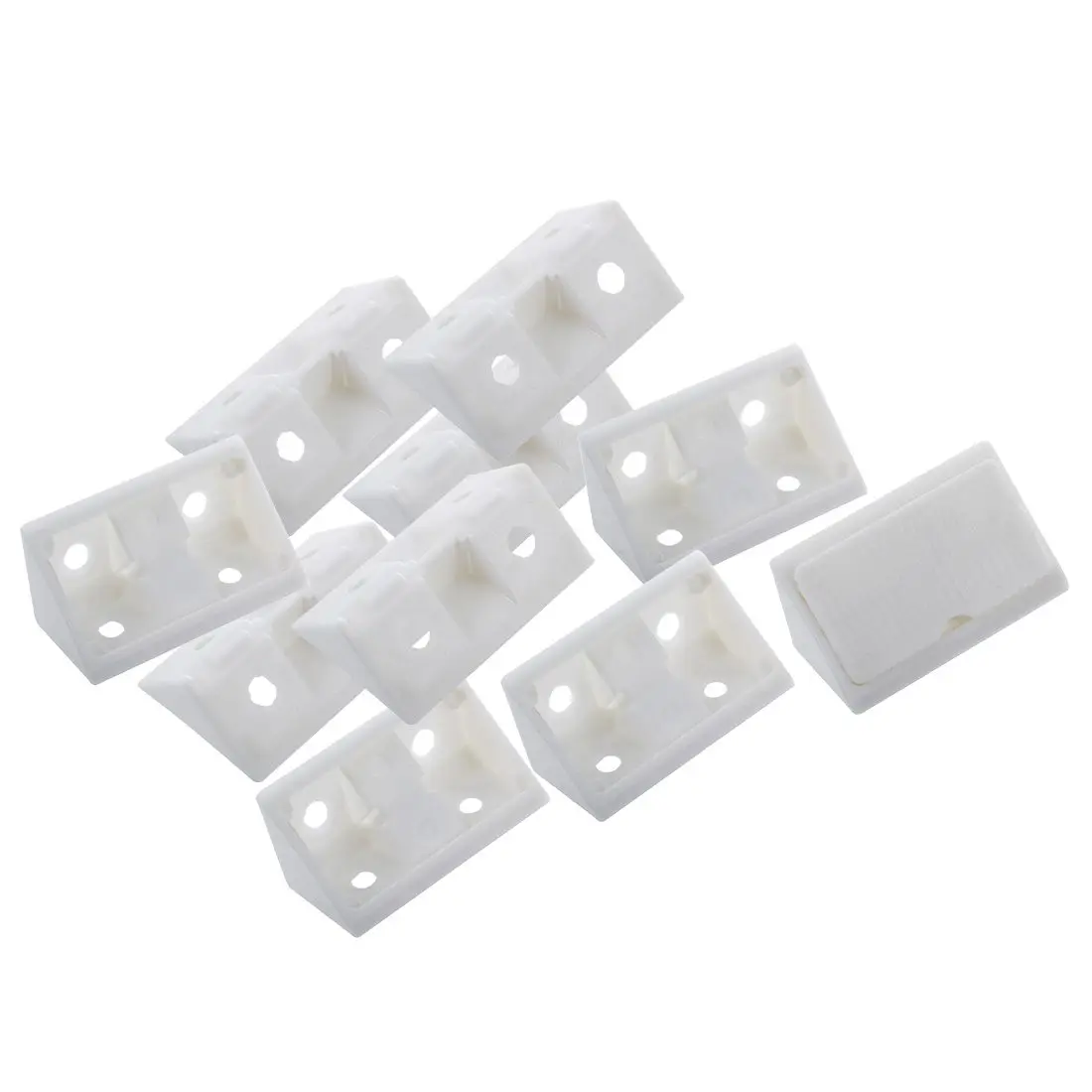 

Furniture Cabinet Fastener Corner Braces Angle Brackets White 10pcs