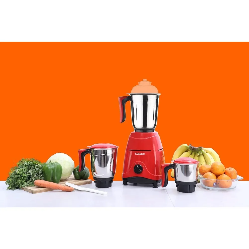 Indian Mixer Grinder   3 Stainless Steel Jars   650 Watts   110-Volts