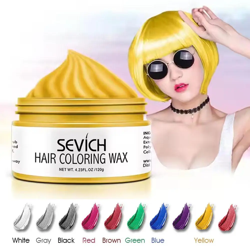 Sevich Homens De Cera De Cor De Cabelo Temporária Diy Lama One-time Moldagem Colar Creme De Corante Gel De Cabelo Para Coloração