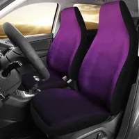 Bright Purple Ombre Watercolor Design Car Seat Covers Set Universal Fit For Bucket Seats In Cars and SUVs